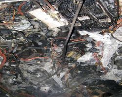 4. Das Fahrzeug brannte vollständig aus