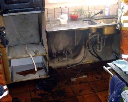 1. In einem Haus brannte eine Geschirrspühlmaschine